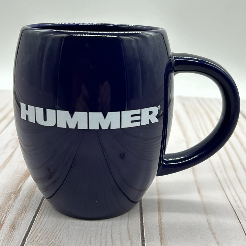 HUMMER Cobalt Blue Logo Rare Ceramic Coffee Mug